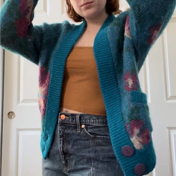 Wool Sweater with Floral Details - Picture 2 of 3